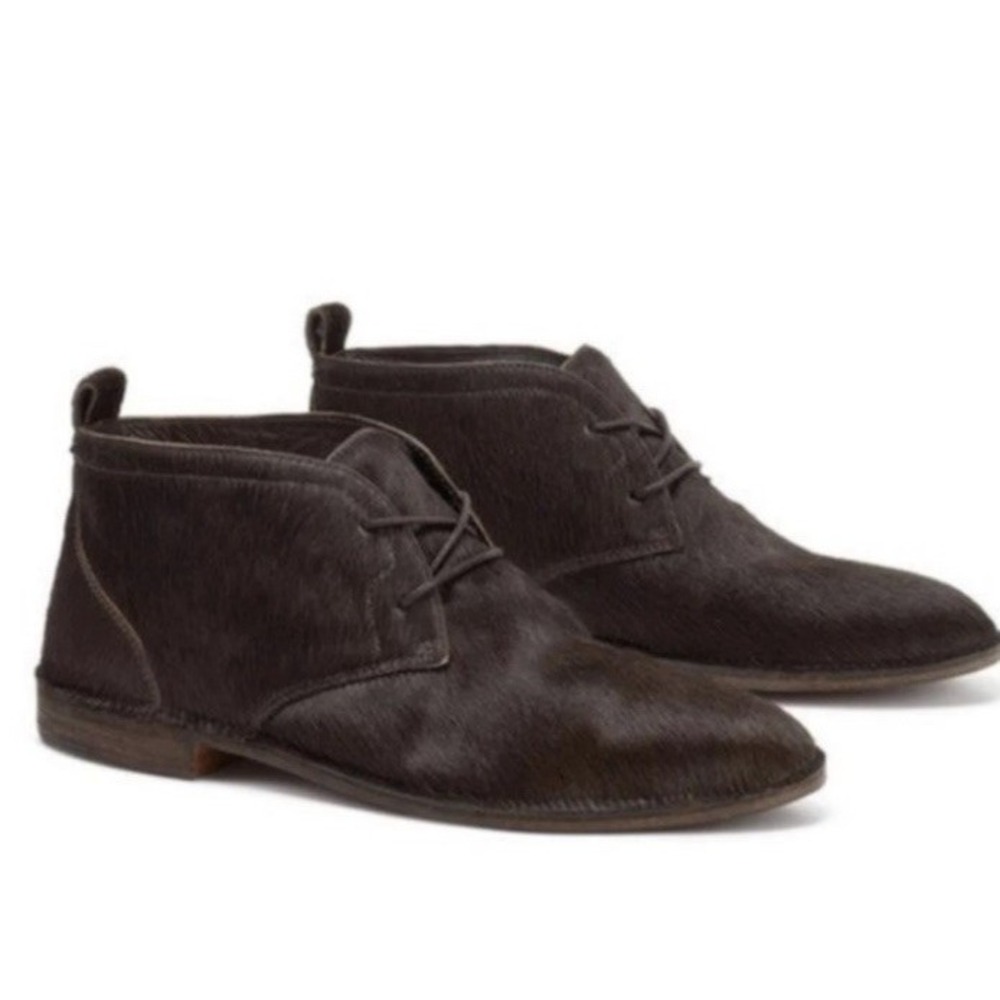 Trask Chukka Calf Hair Leather Classic Addy Brown Lace Up boots